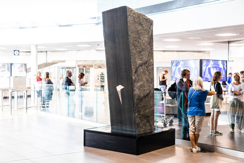 Per Ekenberg's sculpture at Stavanger Airport