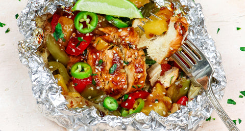 Grilled Chicken and Pineapple Foil Packet - Make Ahead Camping Meals - Eat Proper Good