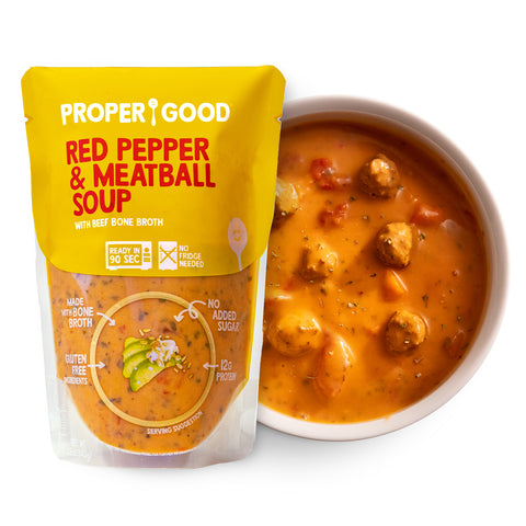 Red Pepper & Meatball Soup - Eat Proper Good