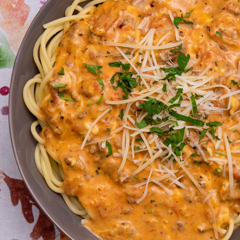 CHEESY TOMATO SOUP SPAGHETTI - Eat Proper Good