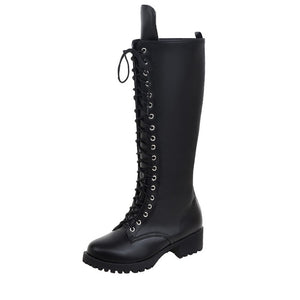 long lace up boots womens