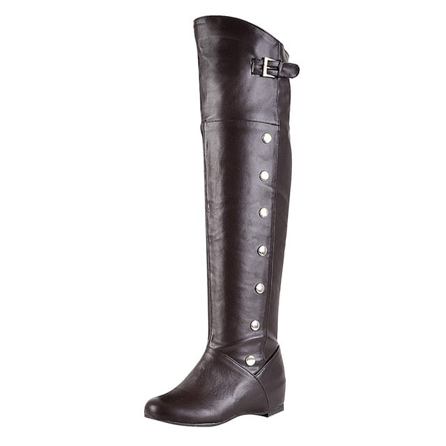 thin leg knee high boots