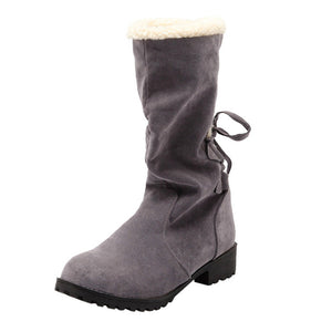 round toe suede boots