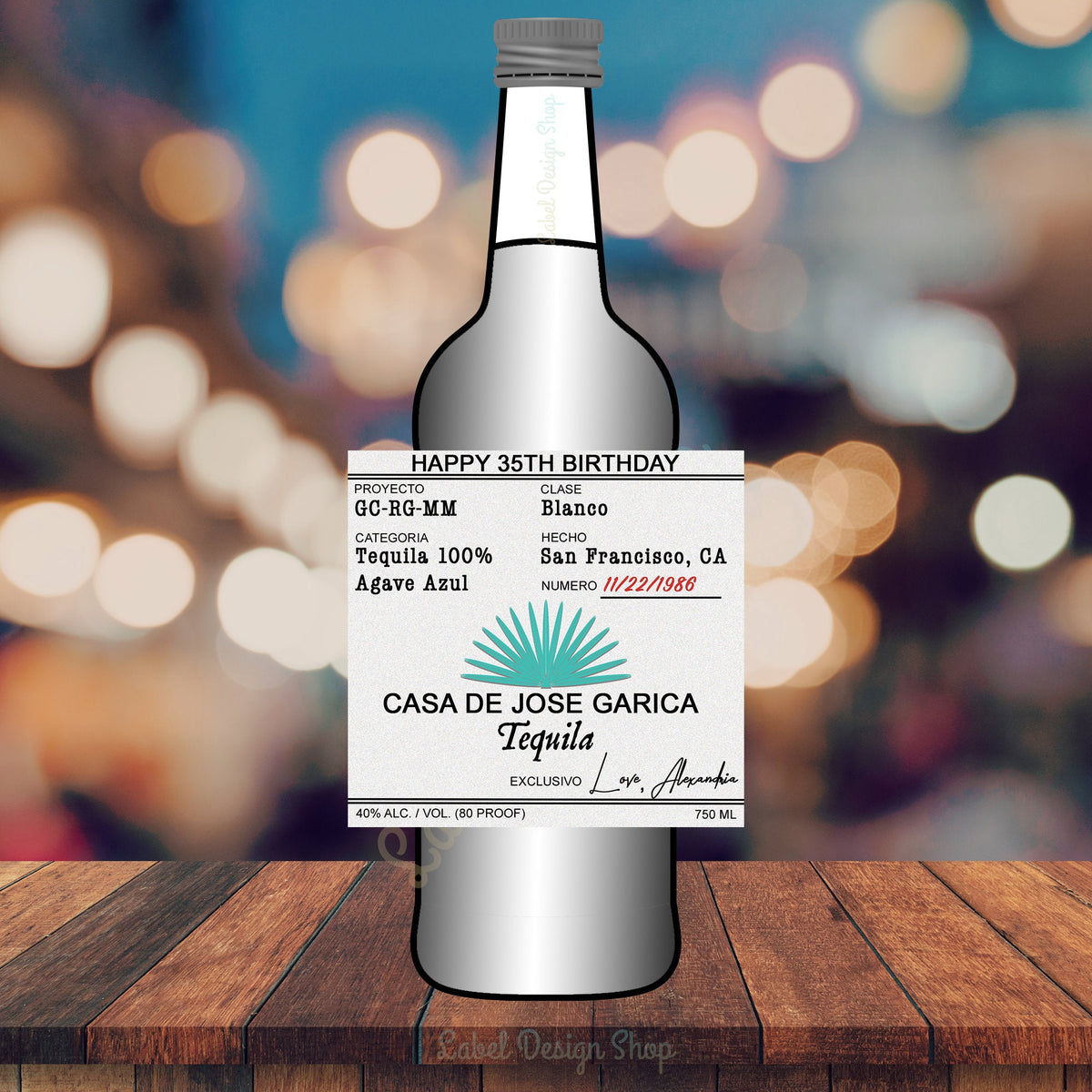 Casamigos Label Template - Printable Word Searches