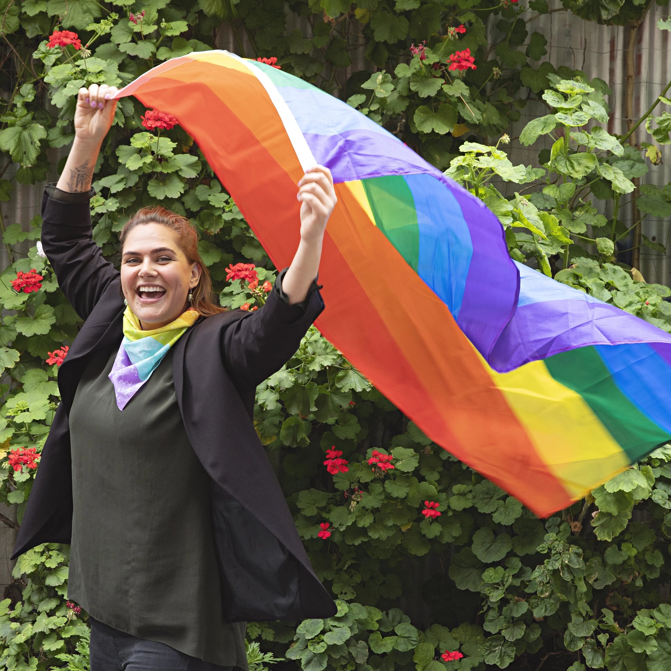 Large Rainbow Pride Flag