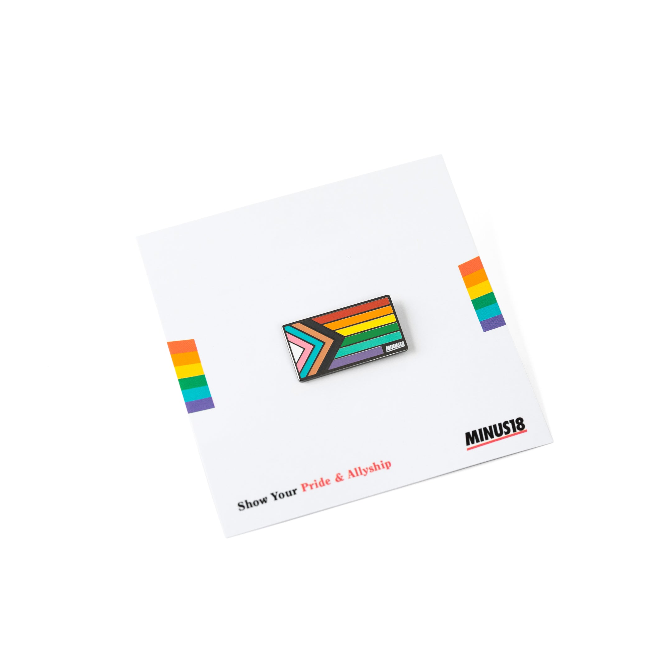 LGBTQIA+ Progress Pride Flag Enamel Pin