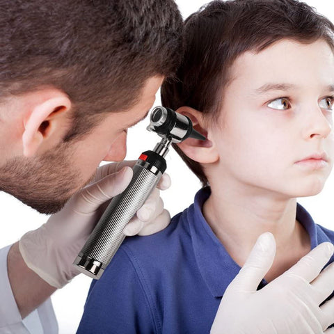 Otoscope to check ear infection in child's