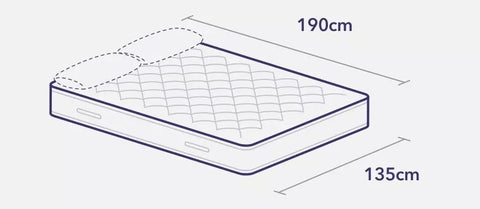 double bed width and length