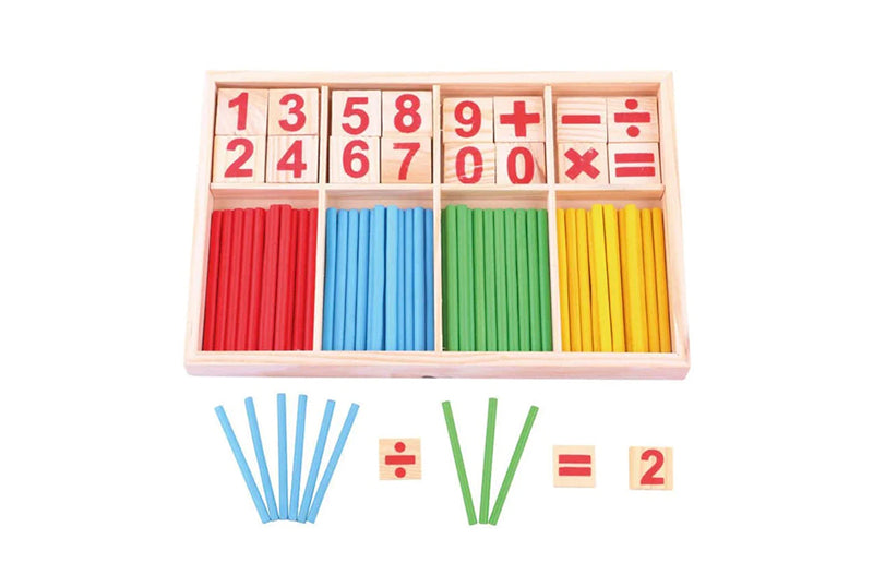 math wooden counting sticks