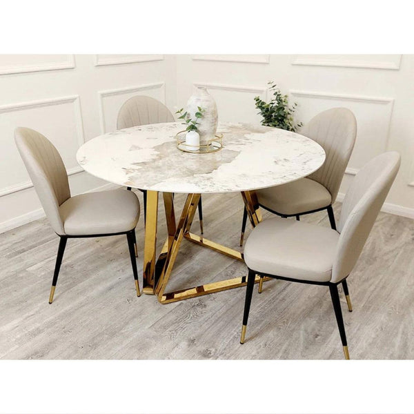 Louis Black Glass 120CM Dining Table +4 Velvet Chairs Choice Of 4 Styles  Chairs