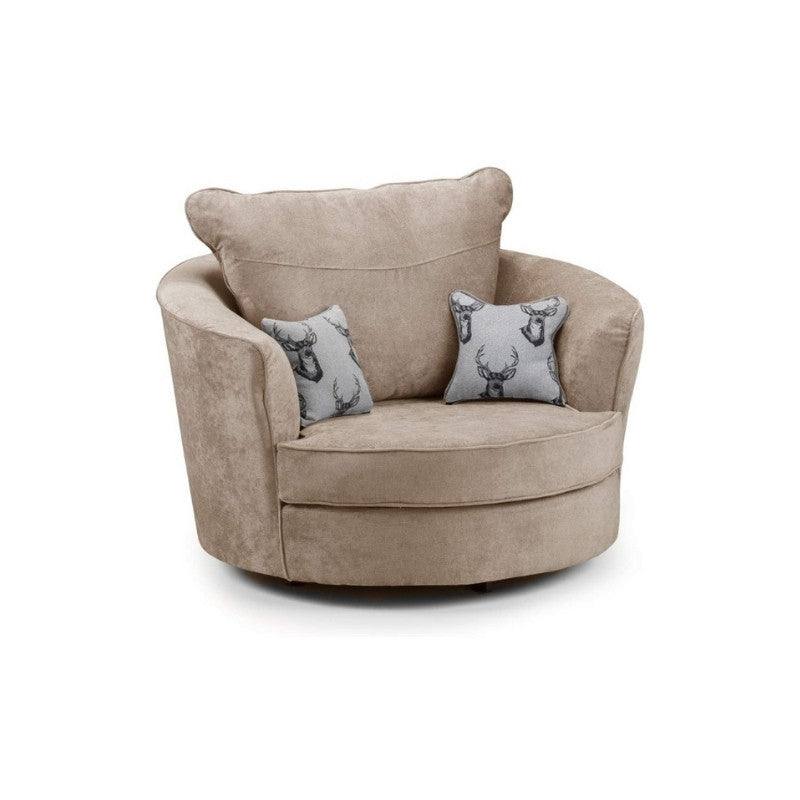 Verona sofa swivel chair Full Back Grey Mink RJF Furnishings UK Cheap Sofas Online on Finance Snap Finance UK 