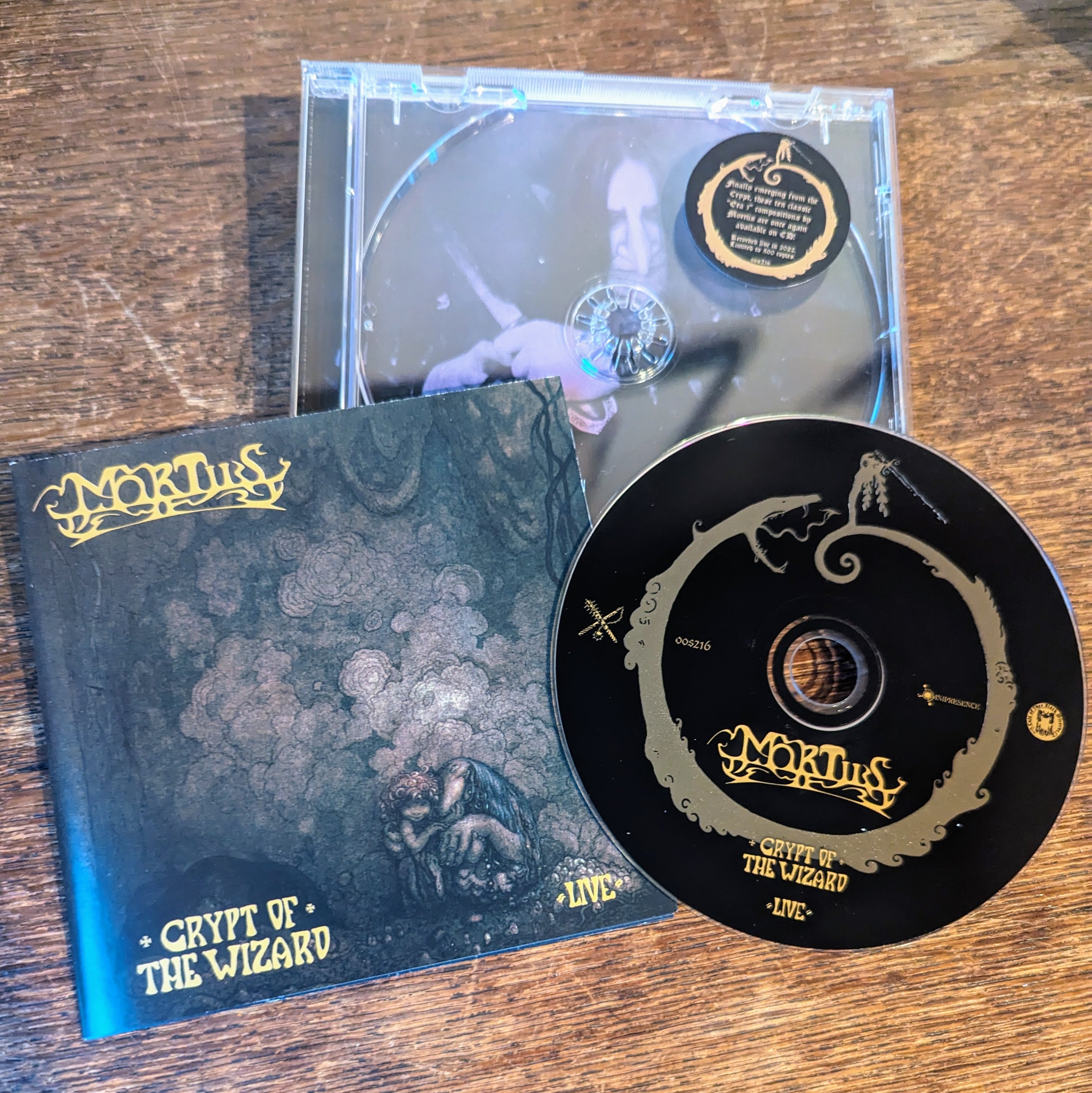 MORTIIS "Crypt of the Wizard (Live)" CD (jewel case w/ gold print)
