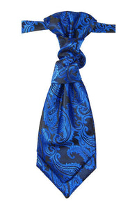Kommunionanzug Set 5tlg schwarz - blaue Weste mit Fliege, Krawatte oder Plastron - Herren Outfit