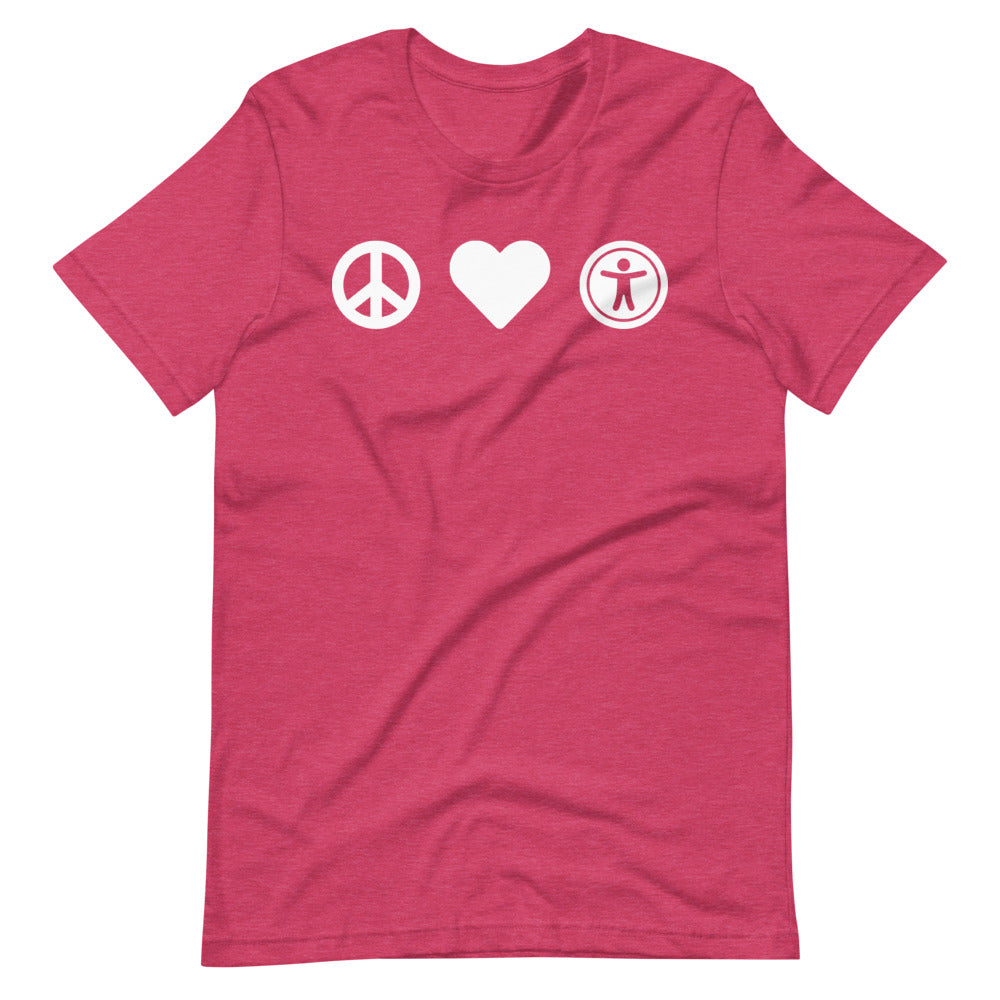 bruser Kor kilometer Peace Love A11y T-Shirt – Scott Vinkle