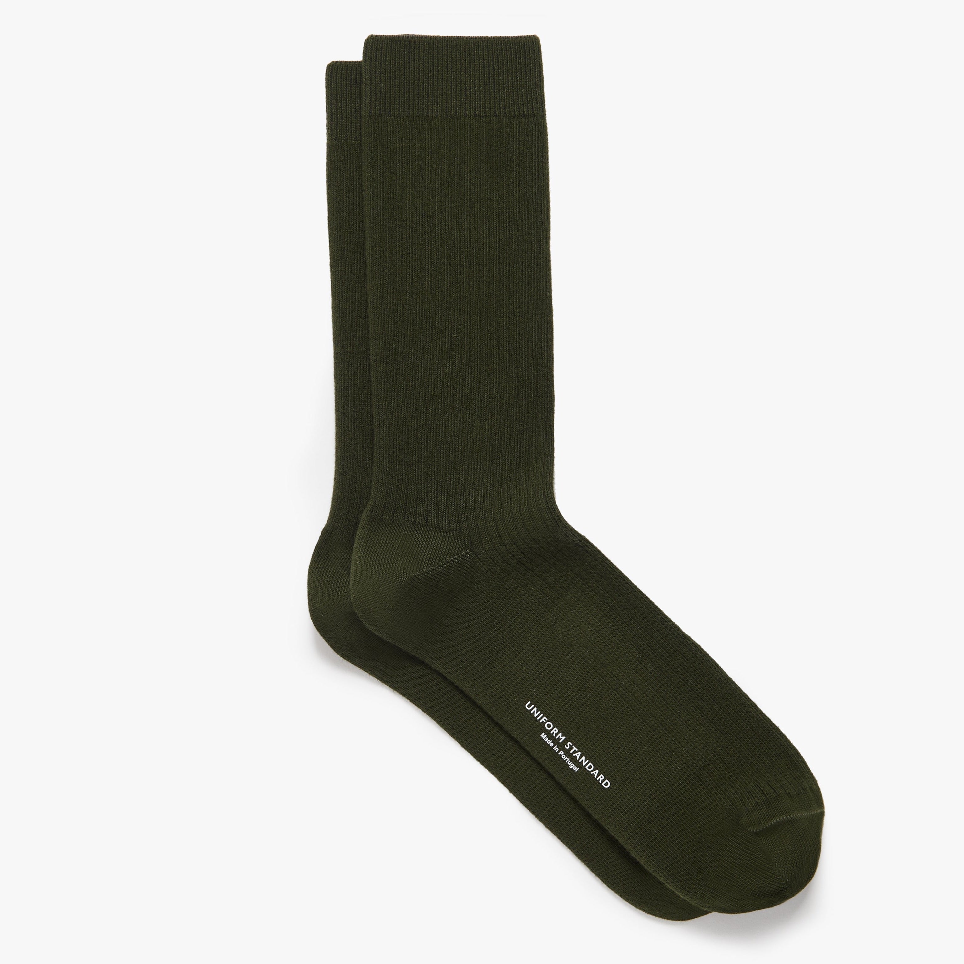 CozyChic® Men's Ribbed Socks in Heathered Olive / Carbon