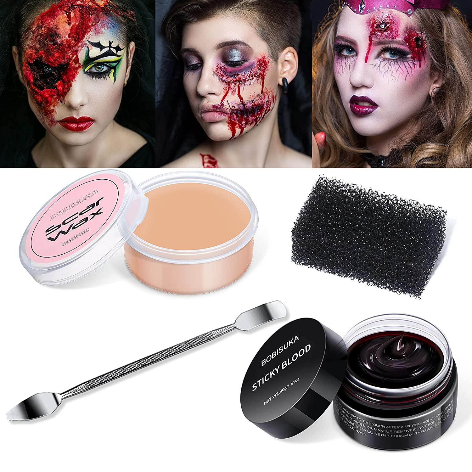 Halloween Special Effects Makeup Kit - Modeling Scar + Coagulated – My Way