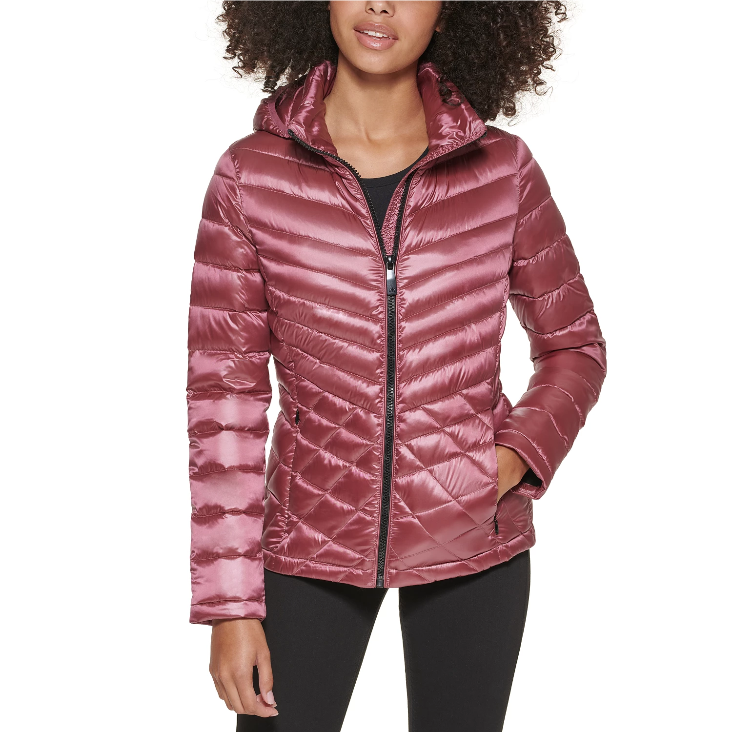 Calvin Klein Women's Hooded Packable Shine Down Puffer Coat, Created f –  Makeup My Way