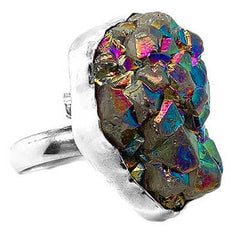 Big Druzy Silver Ring