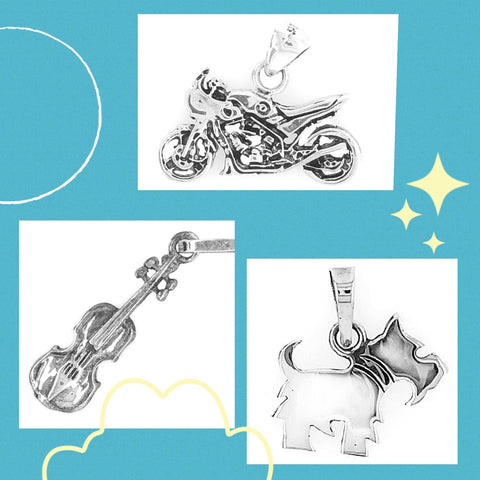 Collage Silver Charms