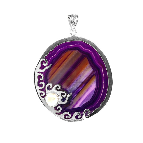 Agate Pendant Nueve Sterling