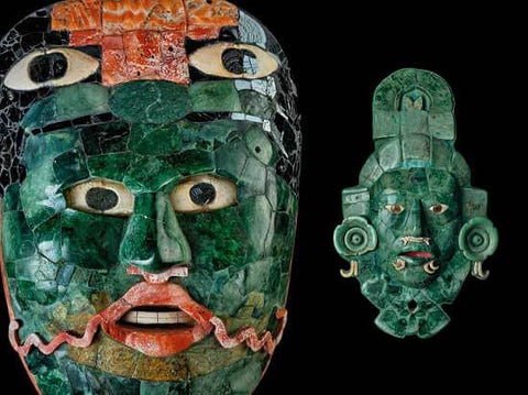 Jade Mayan masks