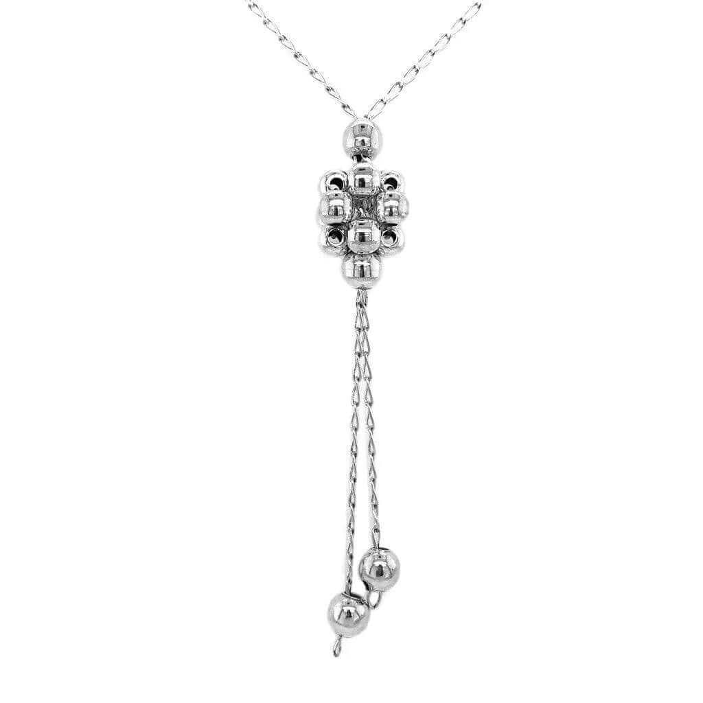 Buy JERTOCLE Tassel Pendant Lariat Y Necklace Long Snake Chain Necklaces  with Adjustable Crystal Slider Ball (Silver) Online at Lowest Price Ever in  India | Check Reviews & Ratings - Shop The World
