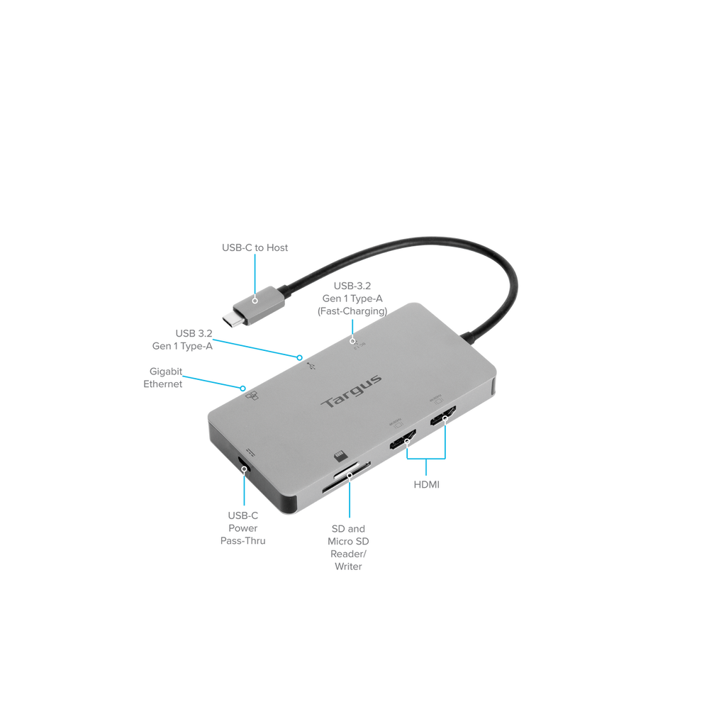 USB-C Dual HDMI 4K Docking Station with 100W PD – Targus Australia