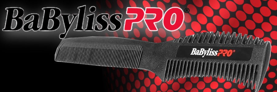 BABYLISSPRO Professional Texturizing Comb, perfect for creating volume and texture with its razor end, available on BuyBarber.com.