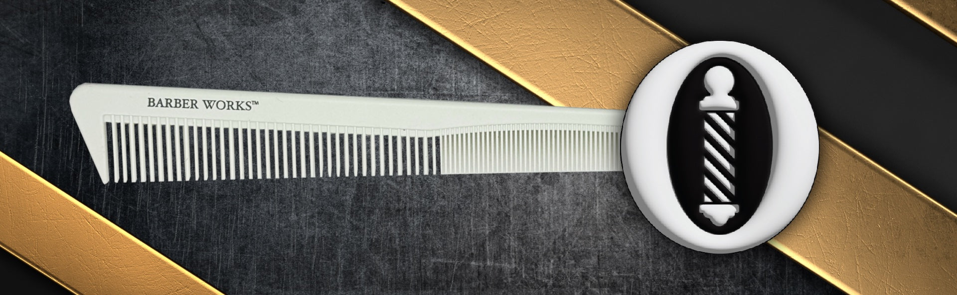 Barber Works 7-inch Taper Comb, blending ceramic and ABS plastic for a high-strength, heat-resistant barbering essential.