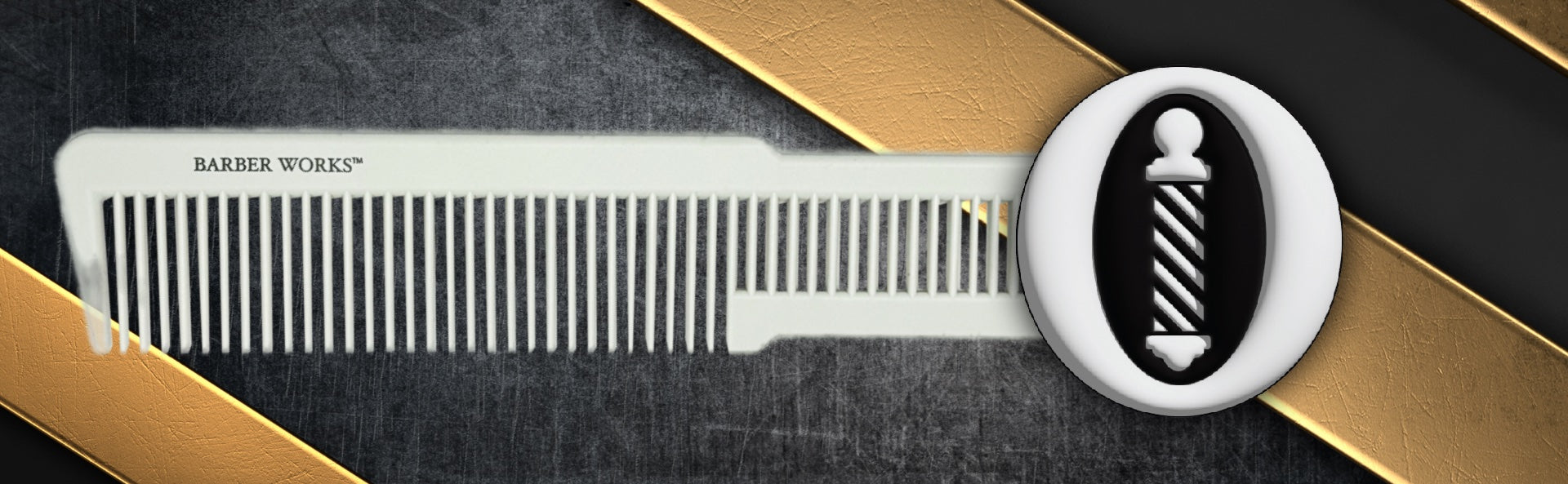 Barber Works Professional Clipper Comb featuring hybrid ceramic and ABS plastic, tailor-made for expert barbers focused on precision clipping.