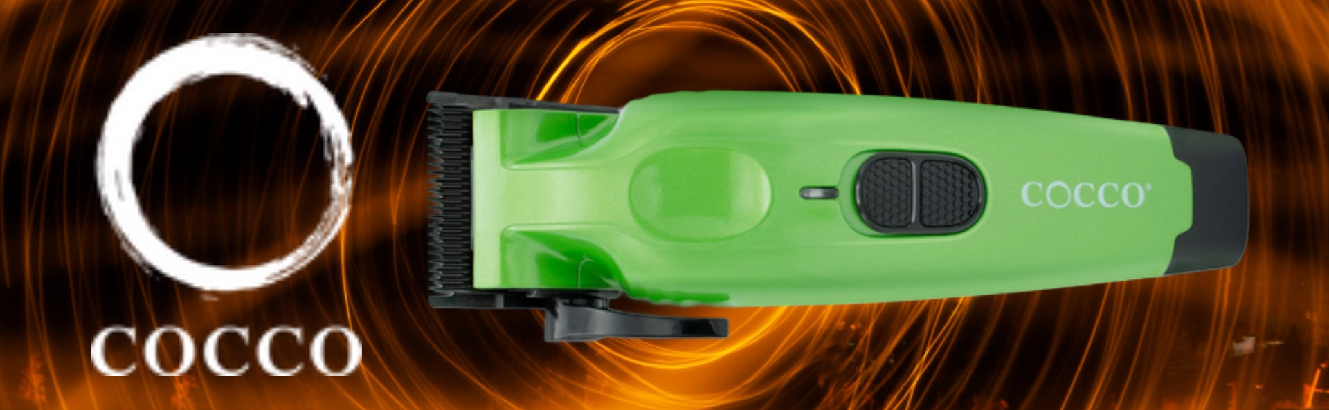 Cocco Hyper Veloce Pro Clipper in Striking Green with High-Torque Motor and Graphene Taper Blade