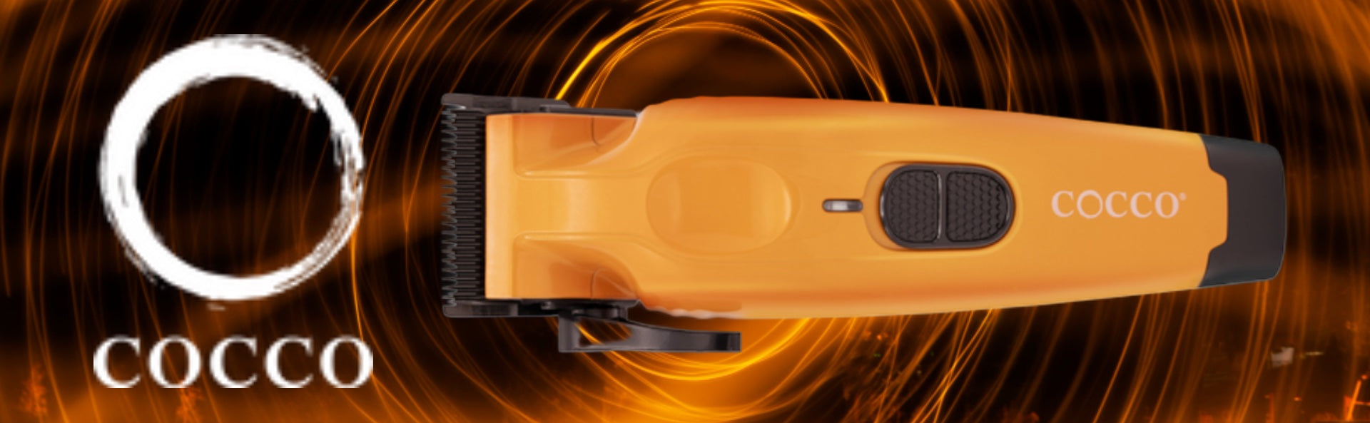 Cocco Hyper Veloce Pro Clipper in Bold Orange with High-Torque Motor and Graphene Taper Blade