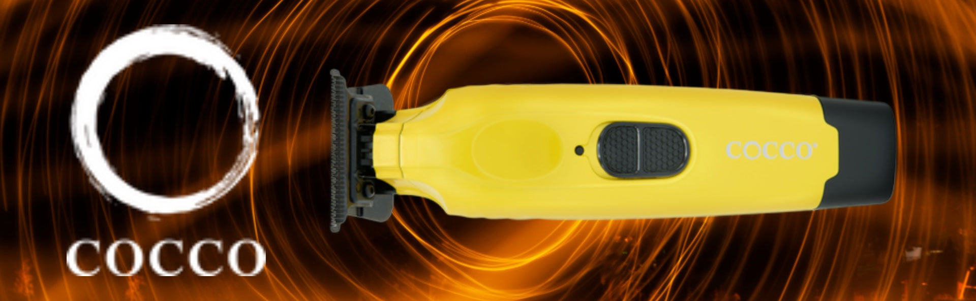 Cocco Hyper Veloce Pro Trimmer in Bold Yellow with High-Torque Motor and Precision DLC Blade
