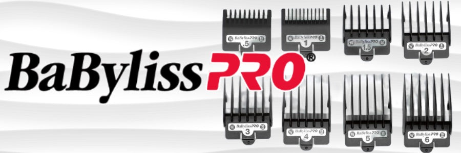 BaBylissPRO Comb Set for FX870, FX880, FX673, FX825, featuring 8 different sizes for precision grooming, available at BuyBarber.com.