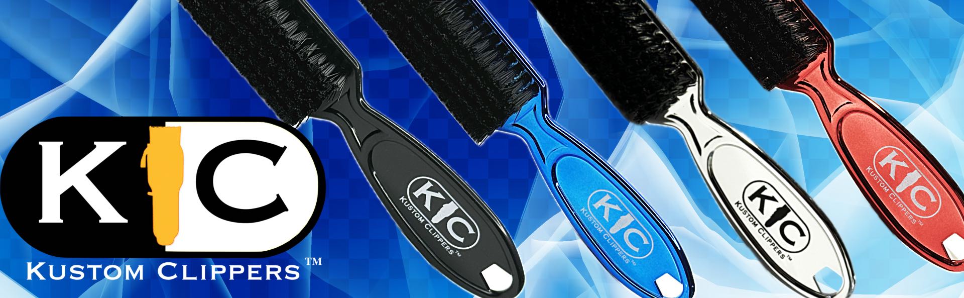 KC Clipper Cleaning Brush Black – Nylon Bristle Brush for Professional Barber Tools