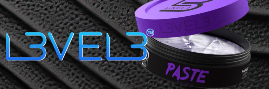L3VEL3 Matte Finish Hair Paste container, perfect for creating textured hairstyles with health benefits.