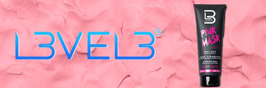 L3VEL3 Pink Peel-Off Face Mask for deep cleansing and radiant skin."