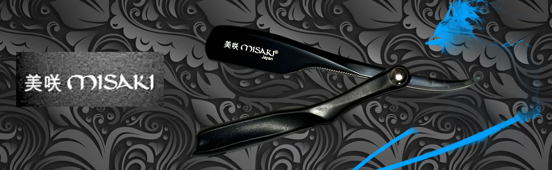 Black Misaki Japan Razor Holder on a white background, showcasing elegant design and superior craftsmanship.