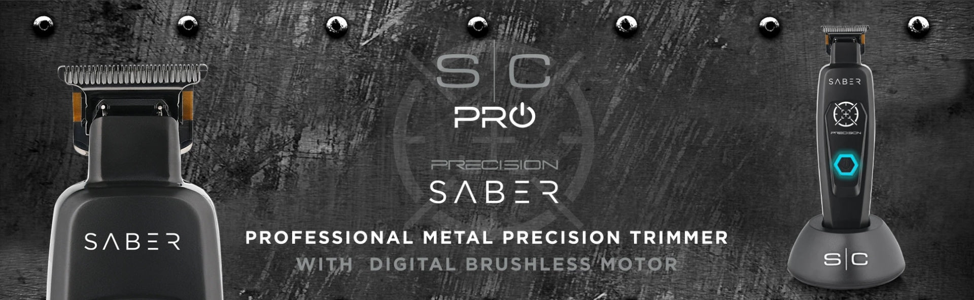 Precision Saber Hair Trimmer with Full Metal Body and Digital Brushless Motor - Ultimate Grooming Tool for Professionals