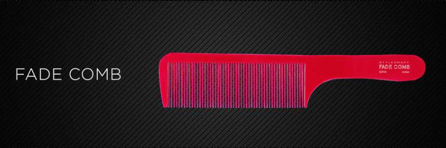 Professional Close Tooth Fade Hair Comb in vibrant color, designed for heat resistance and precision styling.