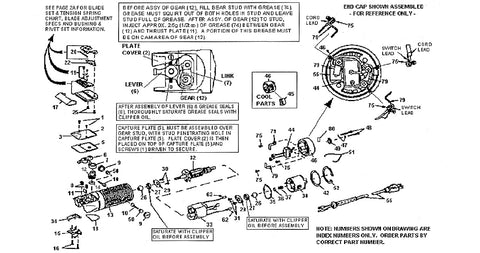 Oster 76 replacement parts cord blades motor hinge screws cap switch