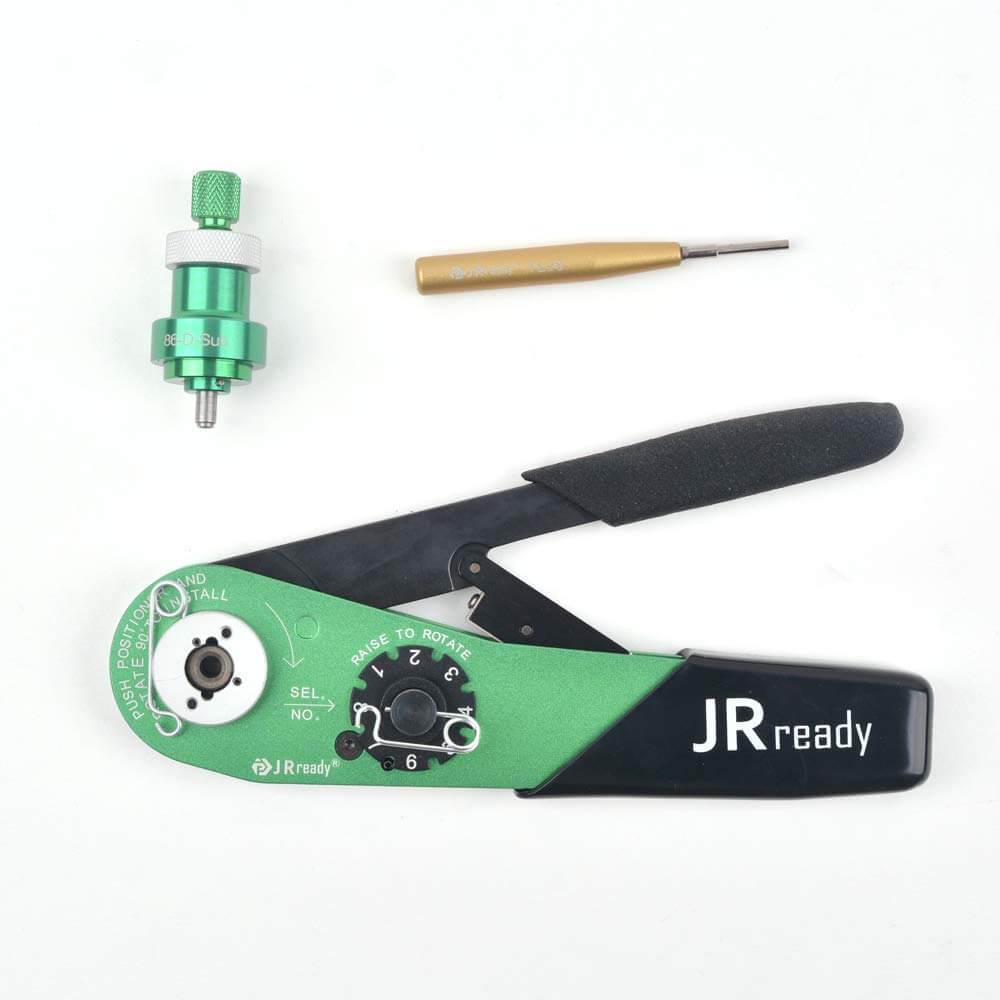 JST1026 Hand Crimp Tool Kit JRD-AF8 Crimp Tool/M22520/1-01+TH1A/M22520/1-02 Turret Head 12-26AWG 3 Pack