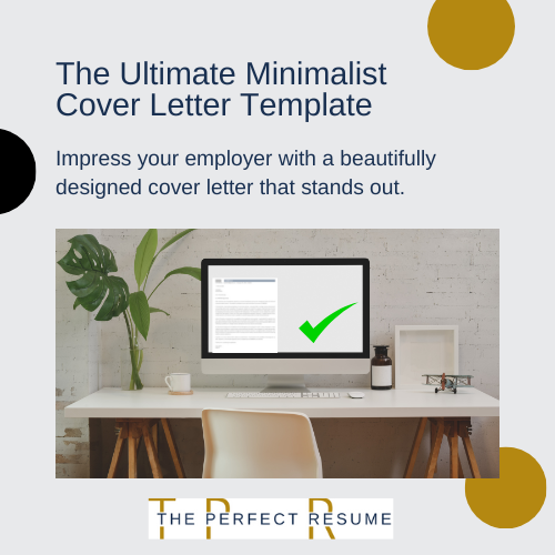 The Ultimate Minimalist  Cover Letter Template