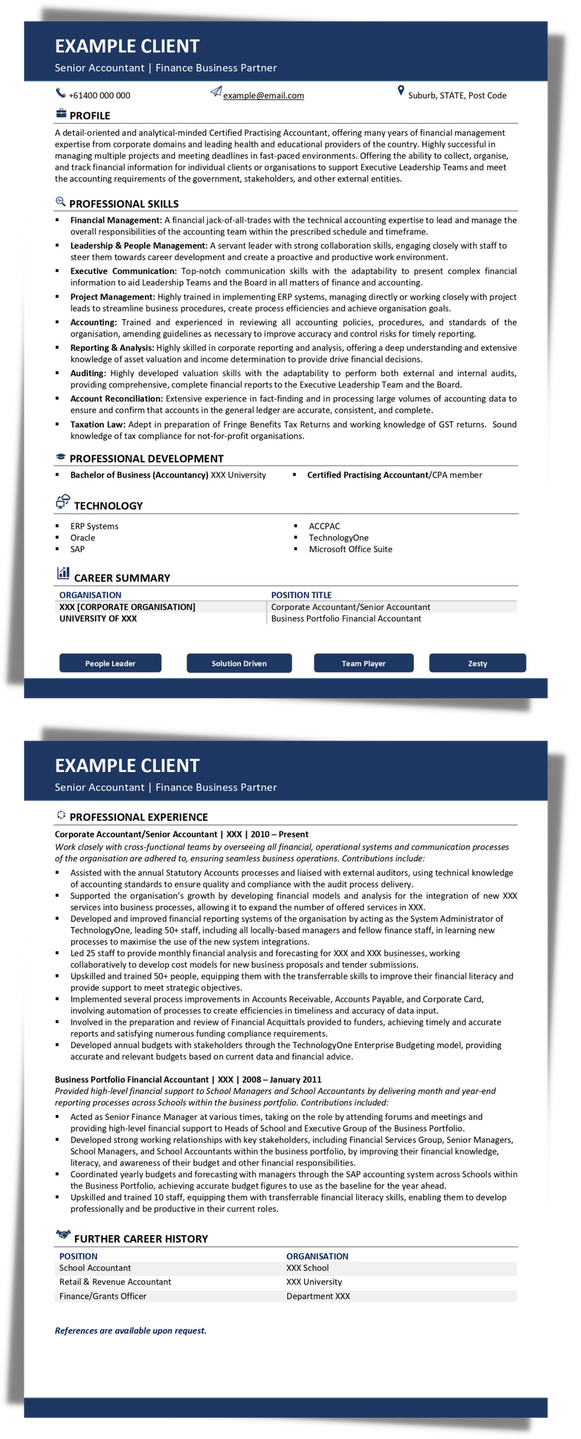 Accounting Resume Example (After)