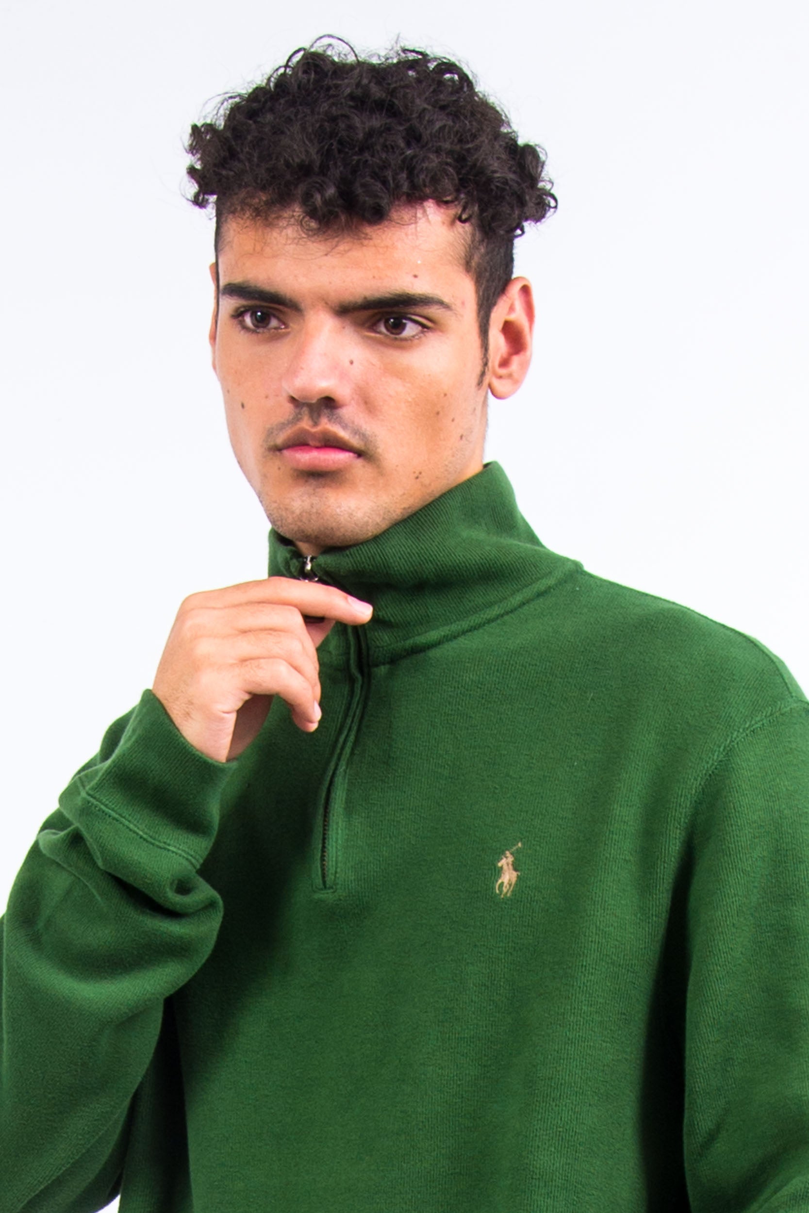 Green Ralph Lauren 1/4 Zip Sweatshirt – The Vintage Scene