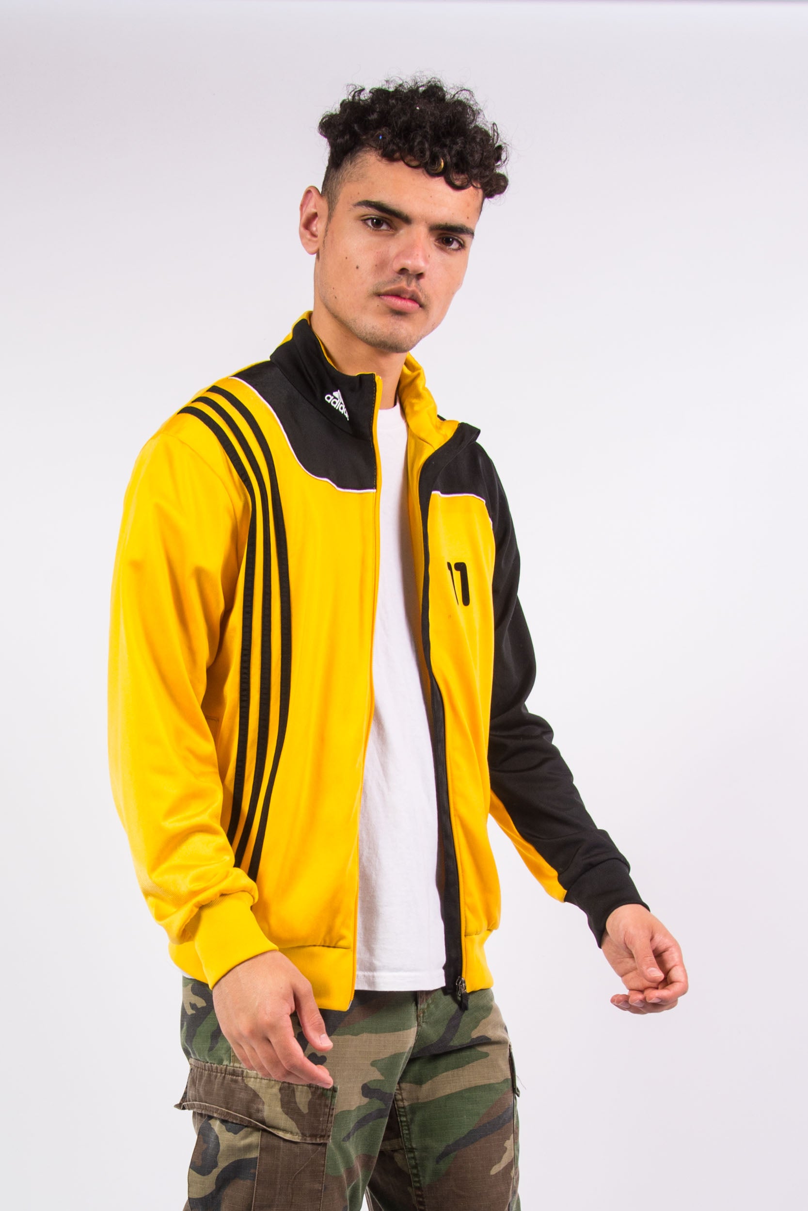 Adidas Y2K Tracksuit Top Jacket Yellow And Black – The Vintage Scene