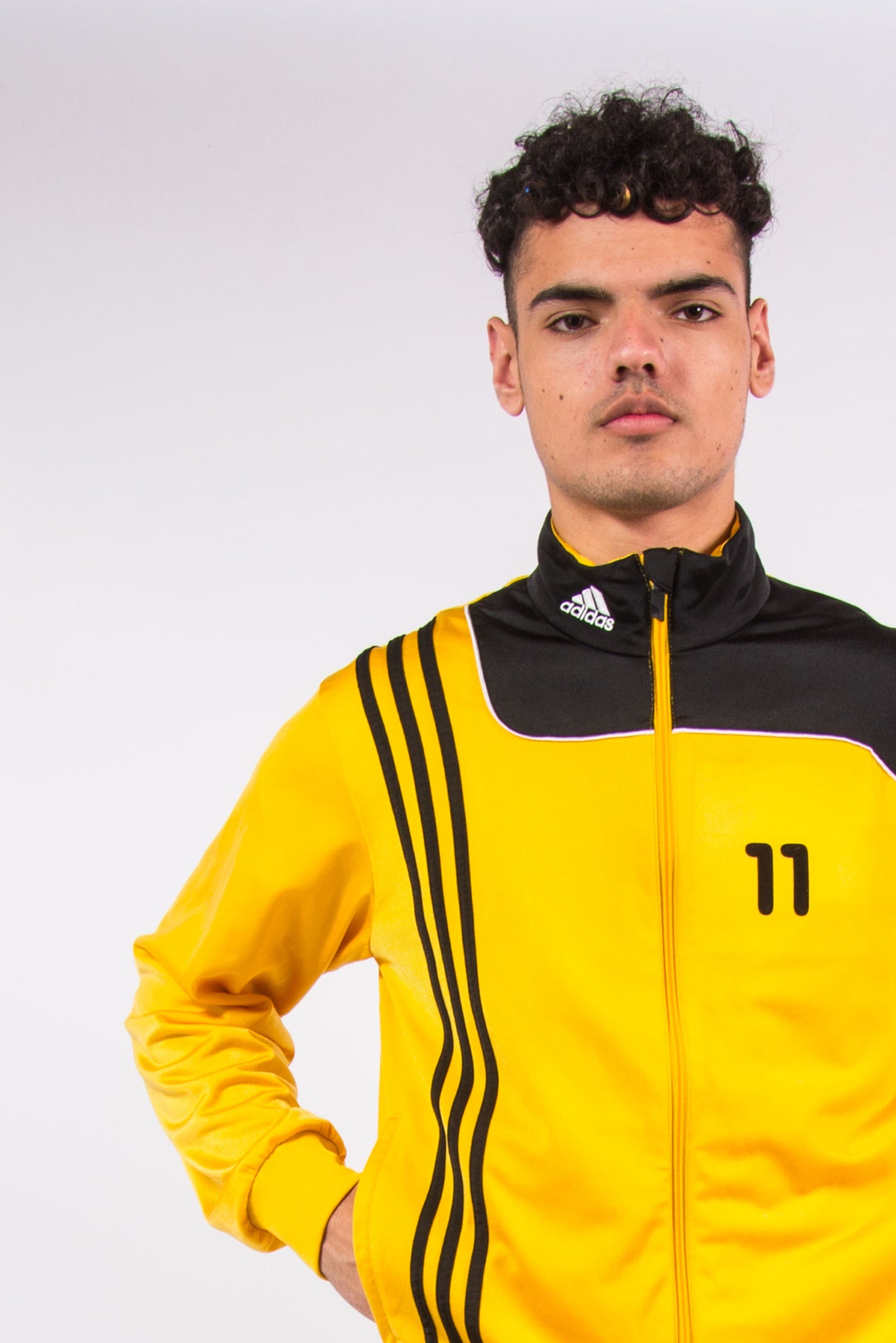 Adidas Y2k Tracksuit Top Jacket Yellow And Black The Vintage Scene