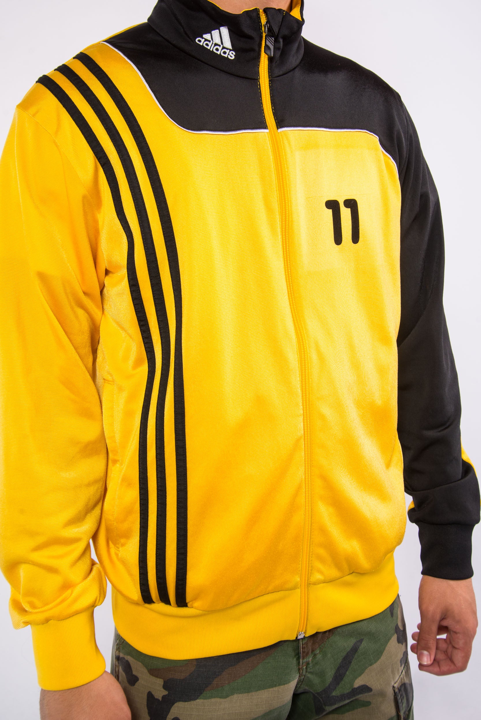 yellow and black adidas tracksuit