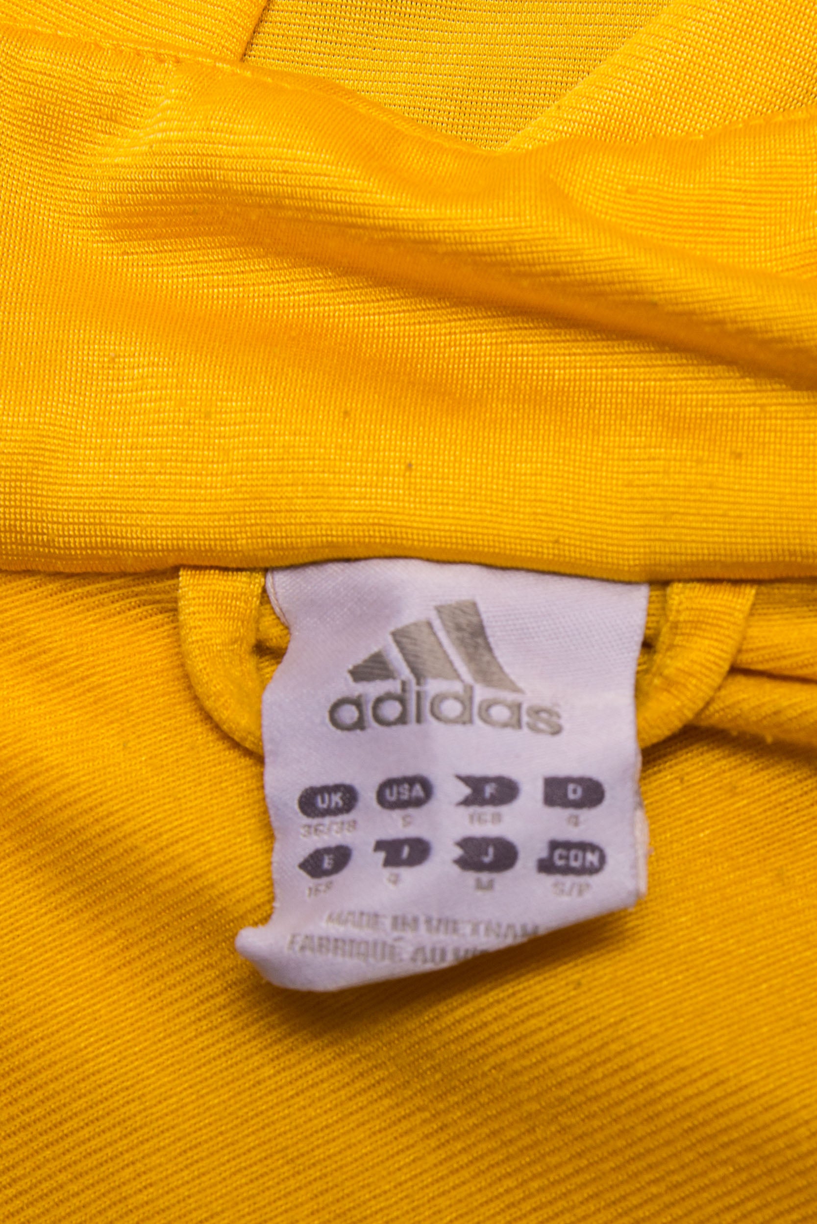 yellow adidas tracksuit top