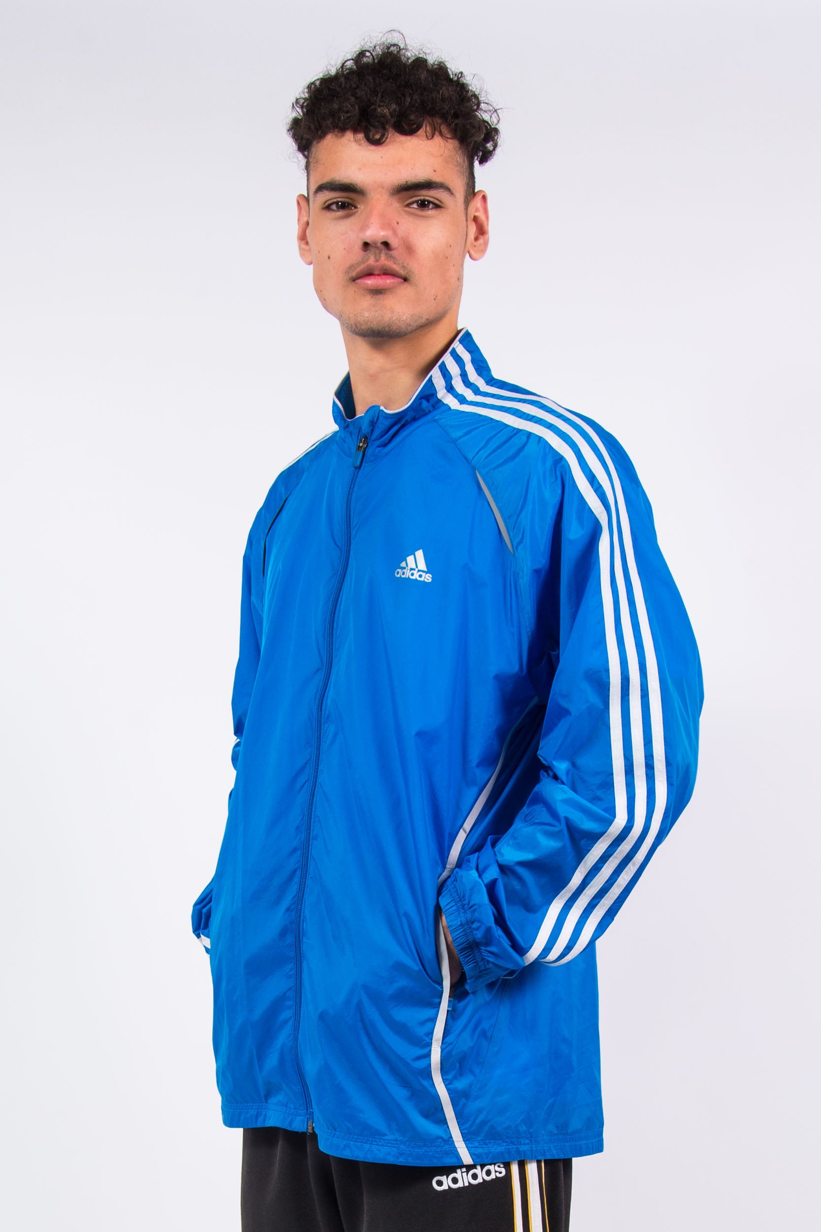 adidas blue rain jacket